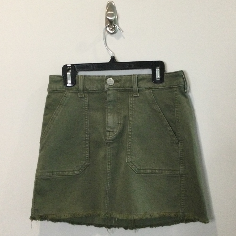 Olive Green American Eagle Mini Skirt